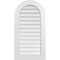 Ekena Millwork Round Top Surface Mount PVC Gable Vent: Non-Functional, w/ 3-1/2"W x 1"P Standard Frame, 22"W x 42"H GVPRT22X4201SN - alternate 1